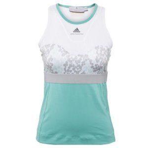 adidas By Stella McCartney Barricade Teal Leopard Mesh Tank 36/S